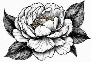 neon floral peonie clip art tattoo idea