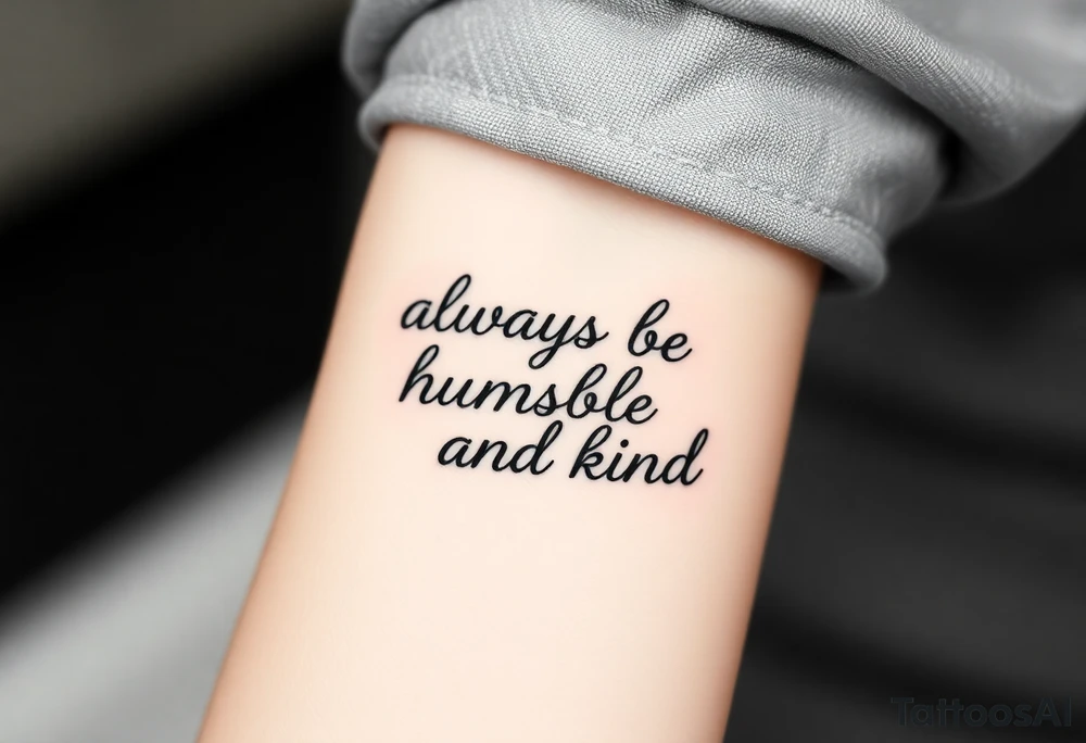 always be humble and kind tattoo idea