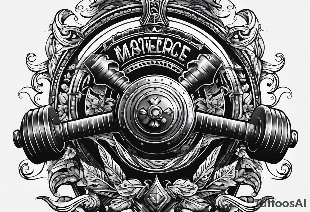 A hammer and a barbell tattoo idea