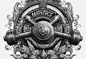 A hammer and a barbell tattoo idea