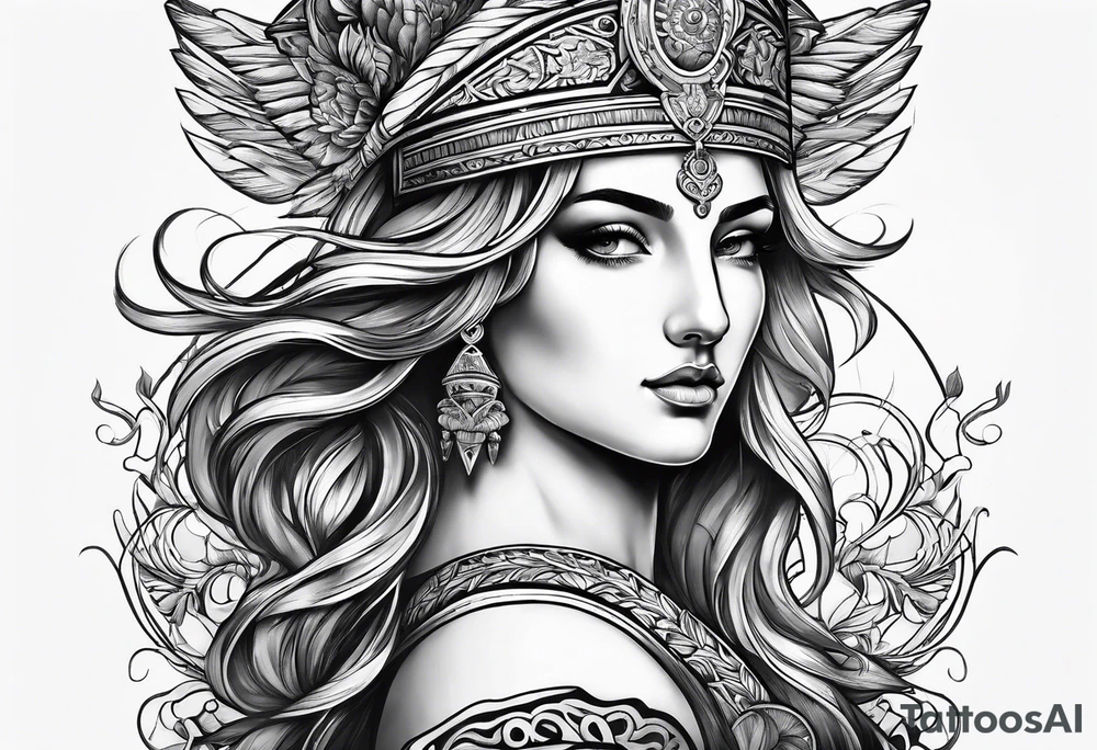 fine line greek tattoo idea
