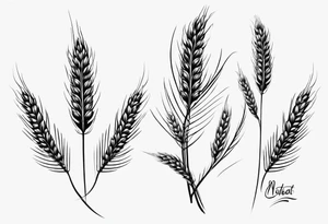need a shape of a wheat spike and inside it write 
(ستملأ الوادي سنابل…) tattoo idea
