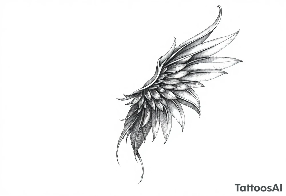 Angel devil feathers tattoo idea