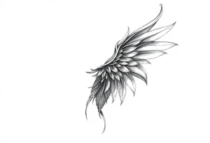 Angel devil feathers tattoo idea