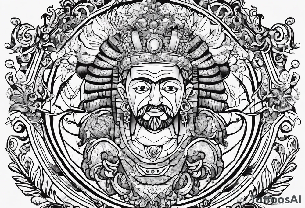Marcus Aurelius combined with a Scorpio at SpongeBob SquarePants home tattoo idea