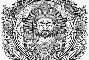Marcus Aurelius combined with a Scorpio at SpongeBob SquarePants home tattoo idea