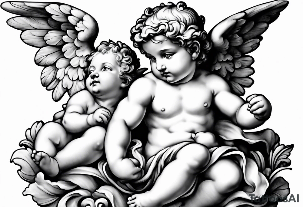 one putti by Michelangelo tattoo idea