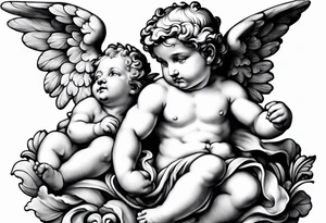 one putti by Michelangelo tattoo idea