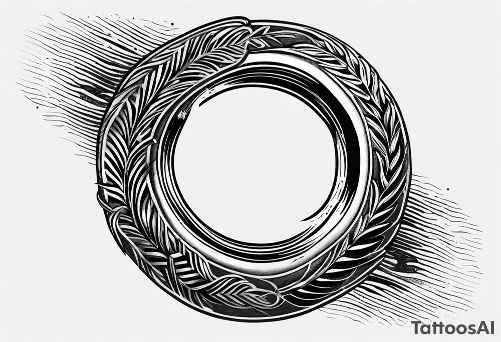 Horseshoe tire track tattoo idea
