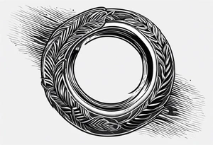 Horseshoe tire track tattoo idea