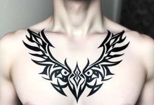 A tribal tattoo that tells a heros journey tattoo idea