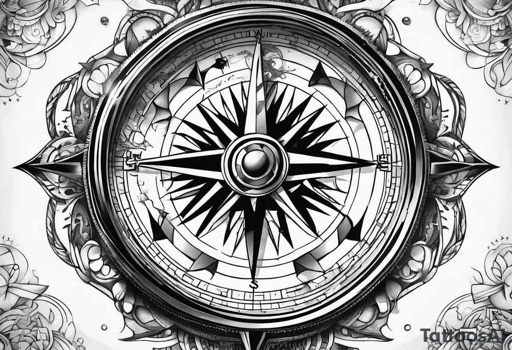 Military Compass broken tattoo idea