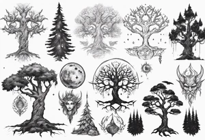 night elf tree tattoo idea