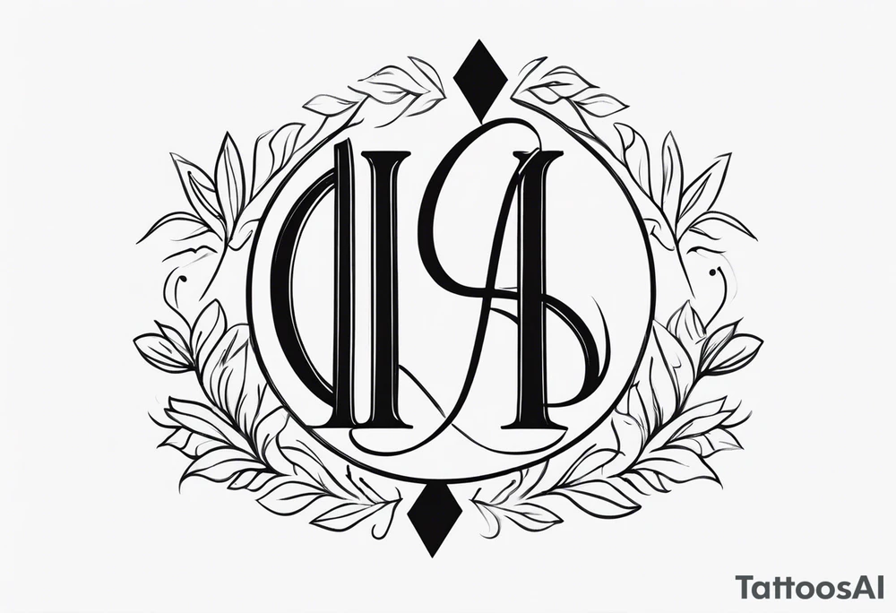 create a Lucas monogram tattoo idea