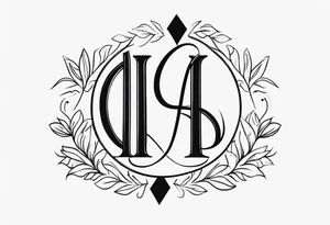 create a Lucas monogram tattoo idea
