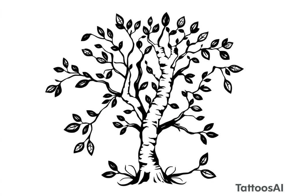 birch tree tattoo idea