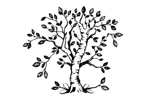 birch tree tattoo idea
