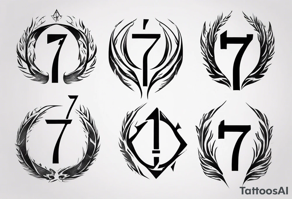 Merge in one the number 7, 11 and INFINITE SYMBOL tattoo idea