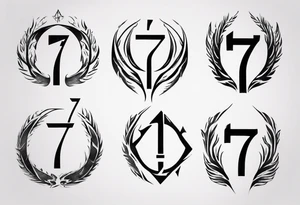 Merge in one the number 7, 11 and INFINITE SYMBOL tattoo idea