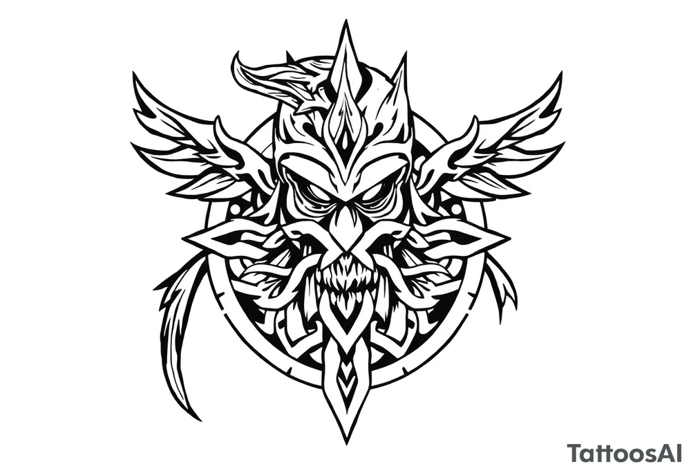 Warrior, courageous, Celtic knot infused with nature tattoo idea