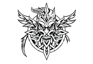 Warrior, courageous, Celtic knot infused with nature tattoo idea