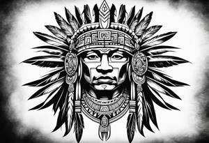 Tohono Oʼodham Aztec tribe tattoo idea