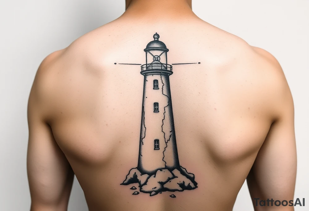 Lighthouse with light tattoo idea