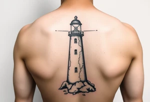 Lighthouse with light tattoo idea