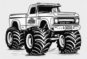 1960 monster truck tattoo idea