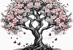 blossom tree tattoo idea