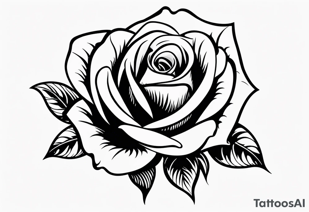 small rose under boob tattoo idea