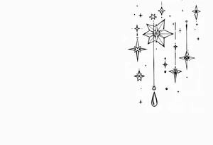 Small stars and tears background tattoo idea