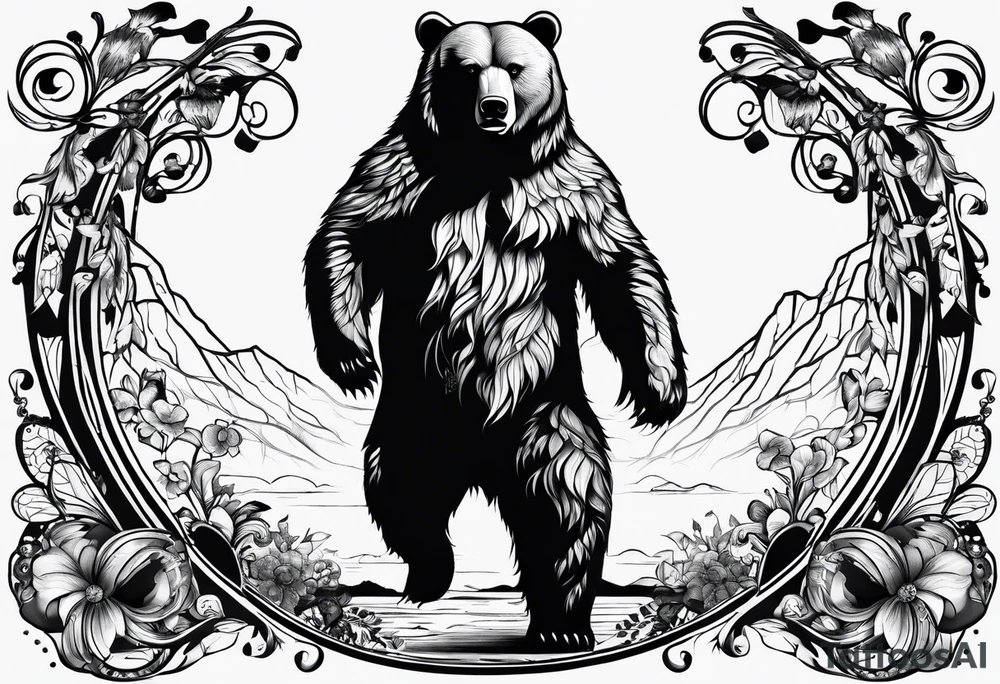 Dancing bear tattoo idea