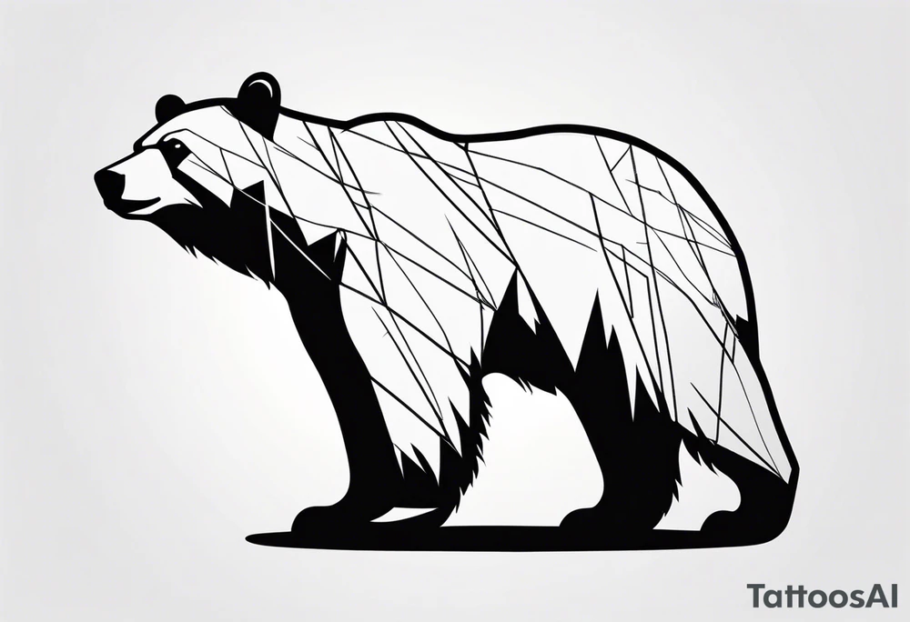 Invisible 
bear tattoo idea
