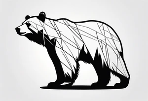 Invisible 
bear tattoo idea