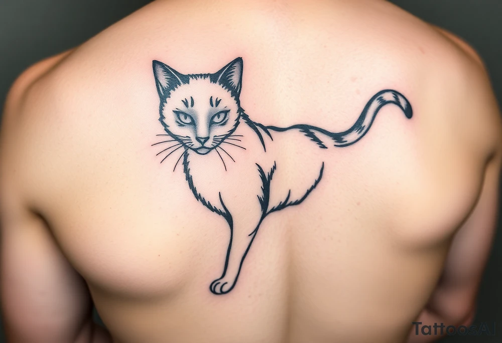 black cat tattoo idea