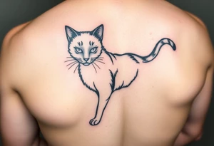 black cat tattoo idea