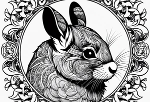 Cute sassy Chinchilla tattoo idea