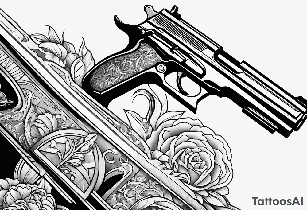 Dealer with gun tattoo idea