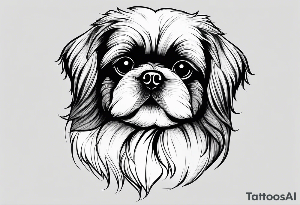 A mixed breed Pekingese and Shih-Tzu dog. tattoo idea
