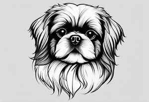 A mixed breed Pekingese and Shih-Tzu dog. tattoo idea