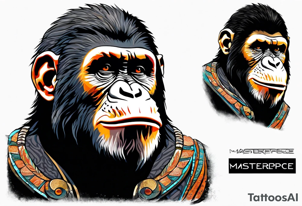 Caesar from the movie planet of the apes tattoo idea
