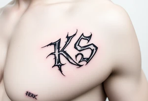 Hongo que tenga escritas las letras "KS" tattoo idea