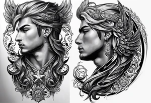 Tricep tattoo of the name Rider tattoo idea