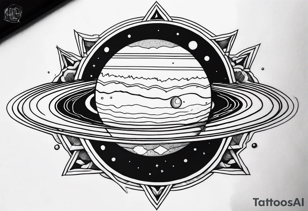 Jupiter by itself without a border tattoo idea