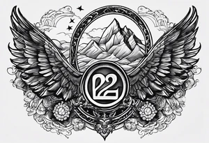 a simple small tattoo about surrendering, relinquishing control, and accepting destiny/fate. somehow this tattoo also incorporates the number 222 or three separate 2s into it tattoo idea
