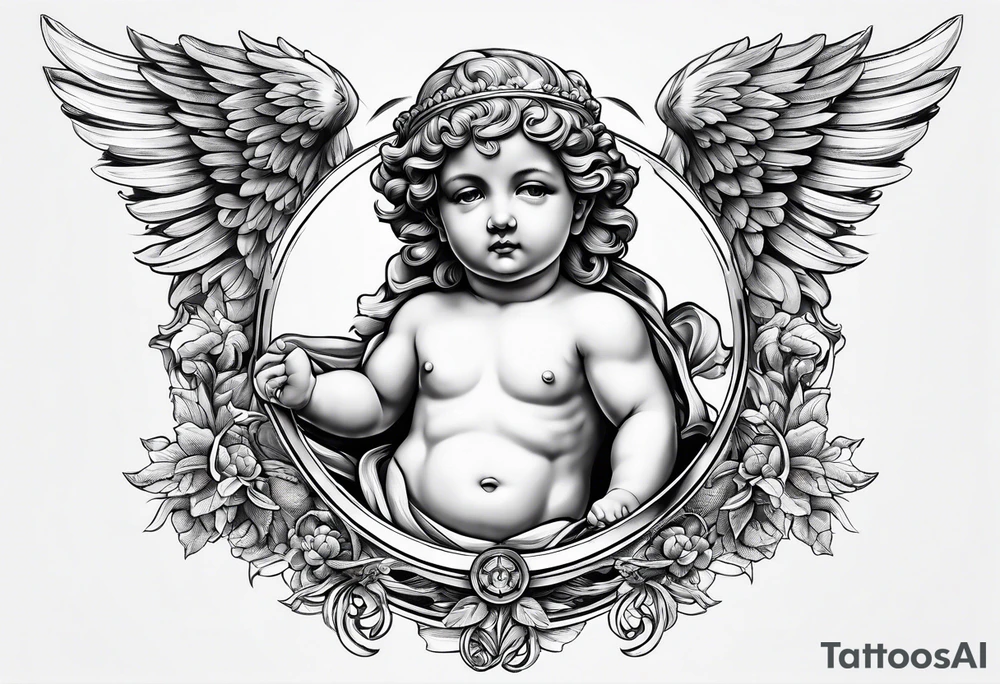 putti without wings tattoo idea