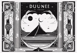 Been gesserit litany against fear from the book Dune. Particularly focused on the part “fear is the little death that brings total obliteration” tattoo idea