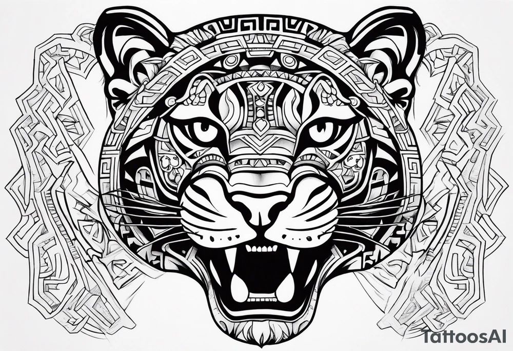 aztec jaguar tattoo idea