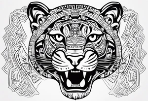 aztec jaguar tattoo idea